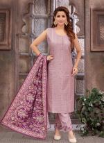Light Purple Chanderi Silk Festival Wear Resham Work Readymade Salwar Suit